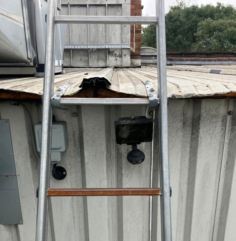 damaged unsafe ladder